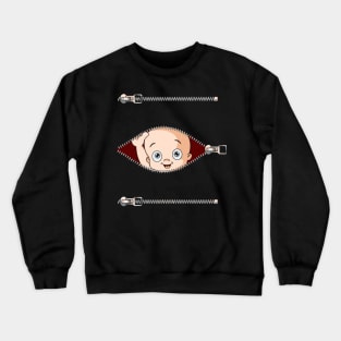 peek a boo maternity Crewneck Sweatshirt